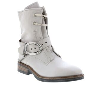 A.S. 98 Faust A51202-101 Color Ice Leather Hook & Loop Moto Combat Boots EU 39
